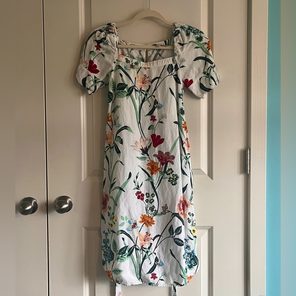 LOFT puff sleeve mini dress